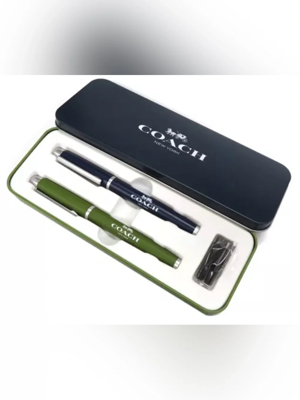 COACH Executive Pen Set in Gift Tin - Fountain Pen & Ballpoint Pen - Picture 1 of 5